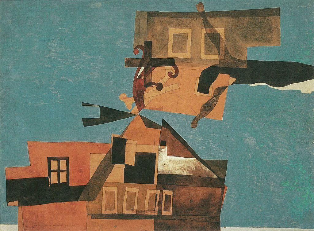 Vajda Lajos: Szentendrei házak feszülettel (1937)