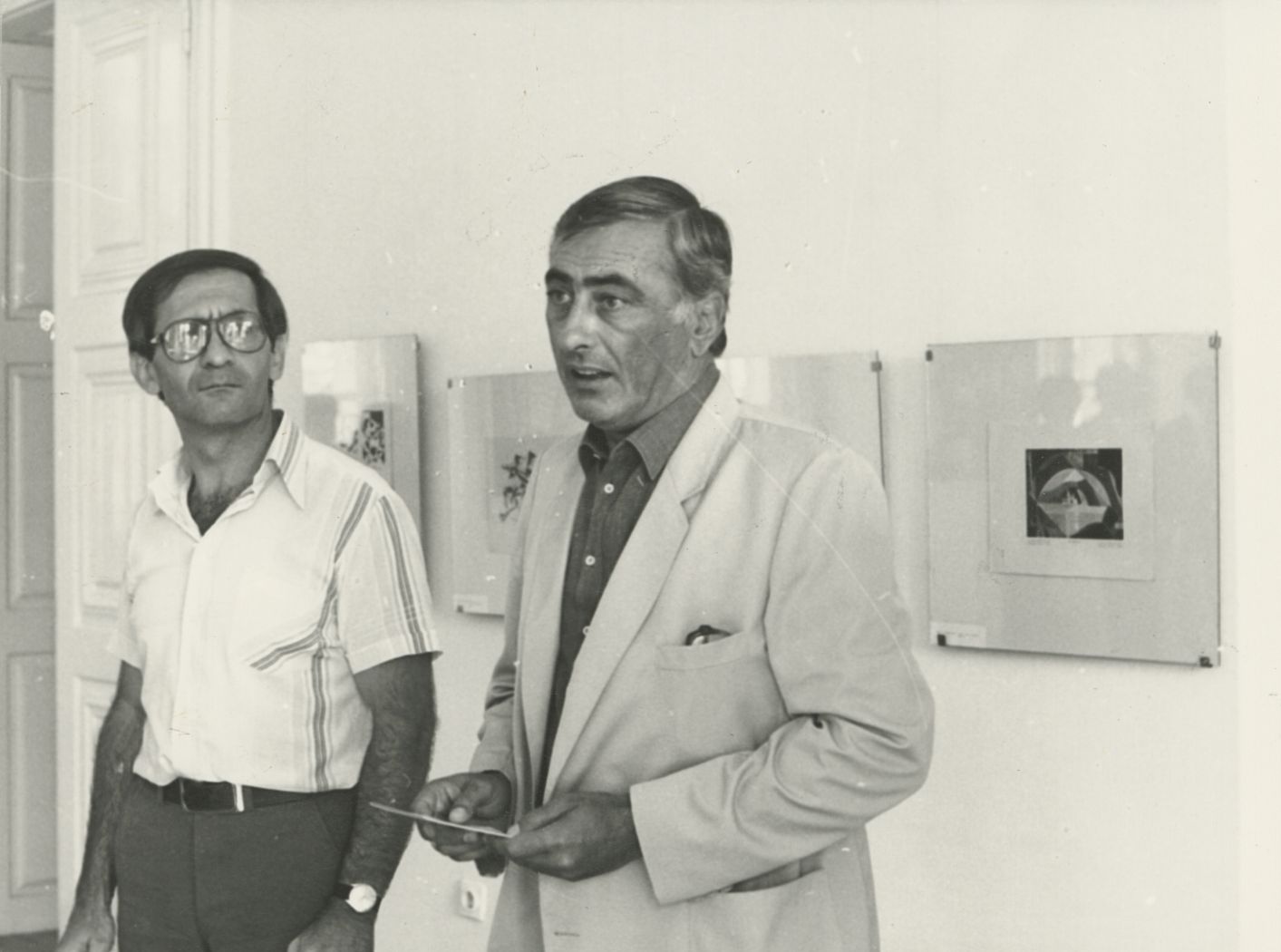 Szabó György megnyitja "A Futurizmus" című kiállítást a Kassák Múzeumban, 1981 (Kassák Múzeum)