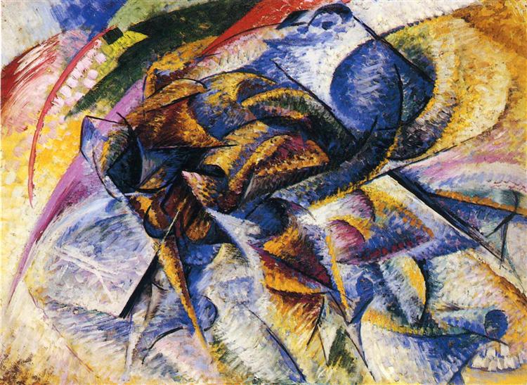 Umberto Boccioni: A kerékpáros dinamizmusa, 1913