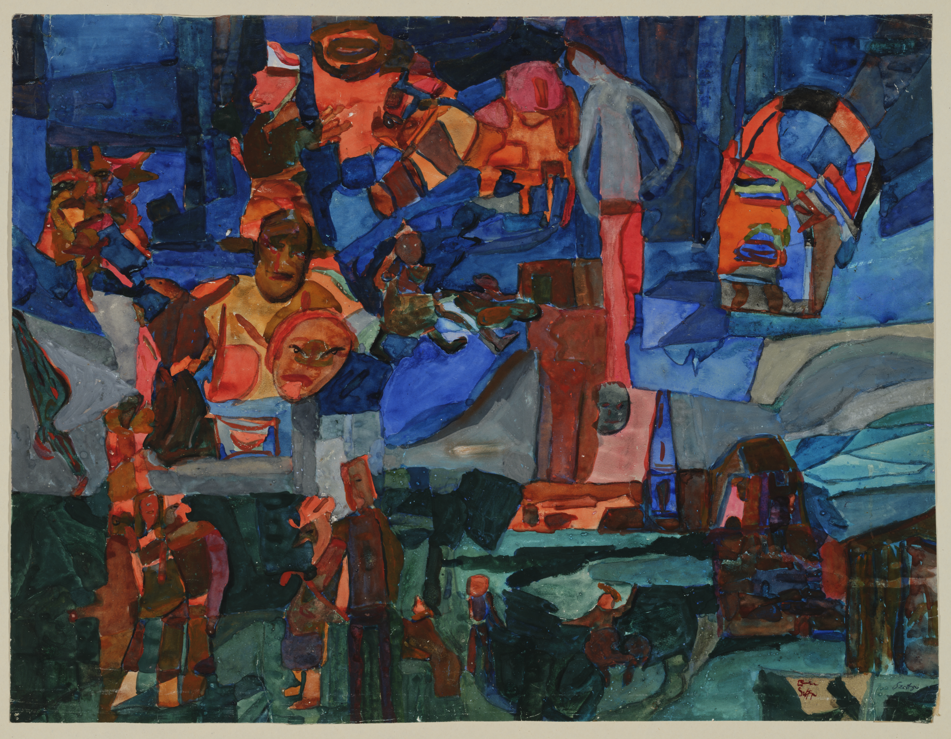 Emil Szittya: Faces, undated, Fonds Szittya 