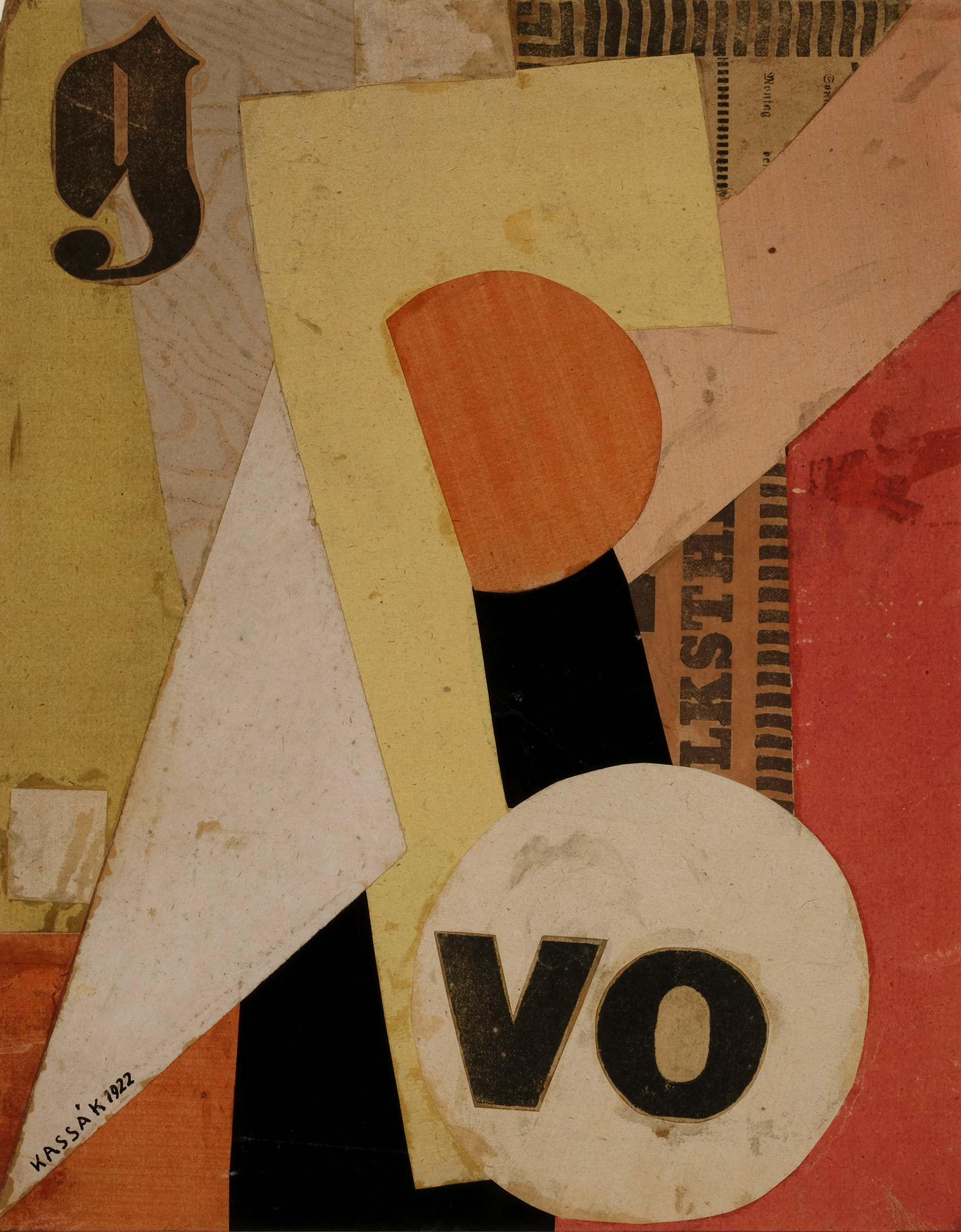 Kassák "VO" kollázs részlet