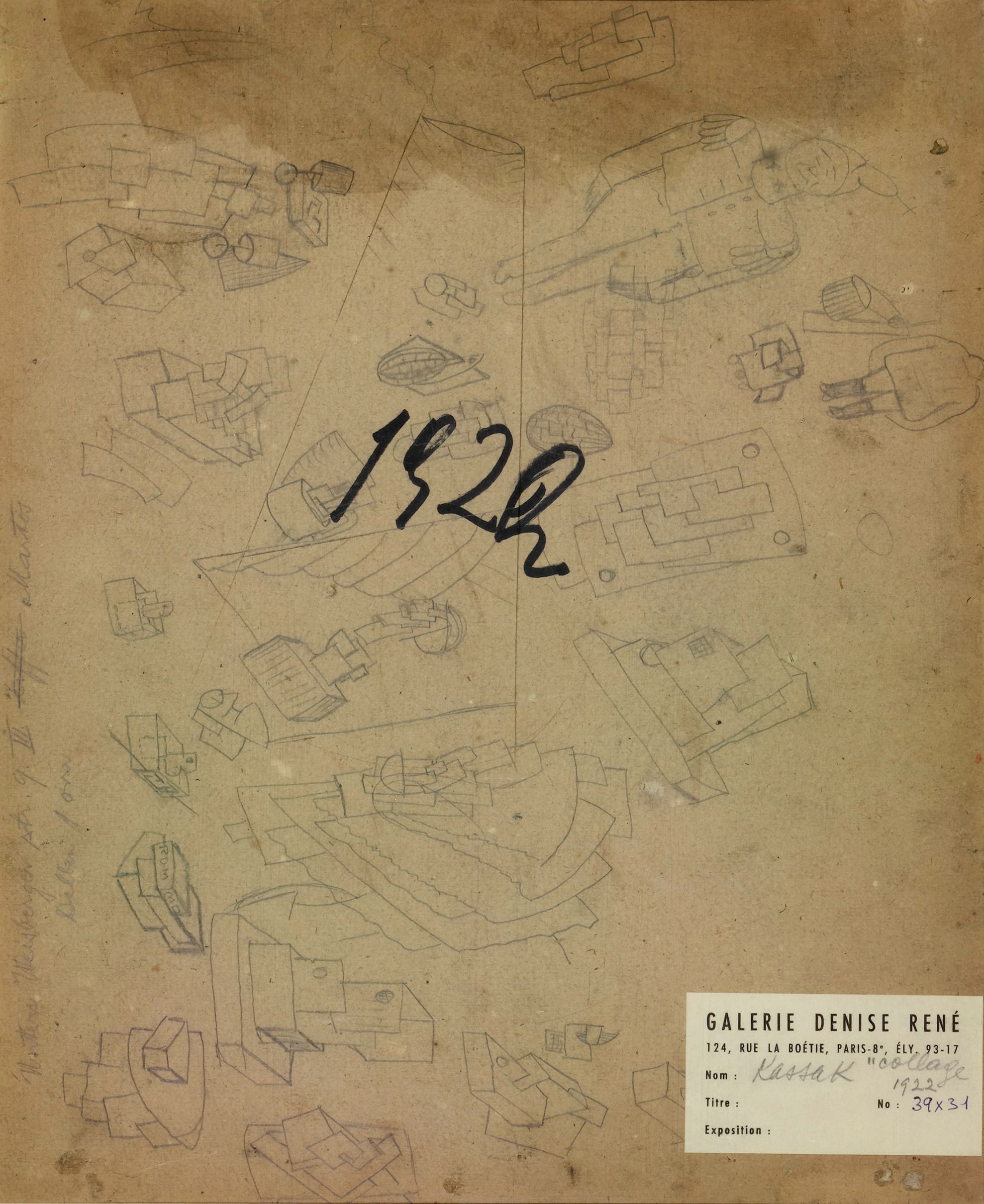 A „VO” kollázs hátoldala