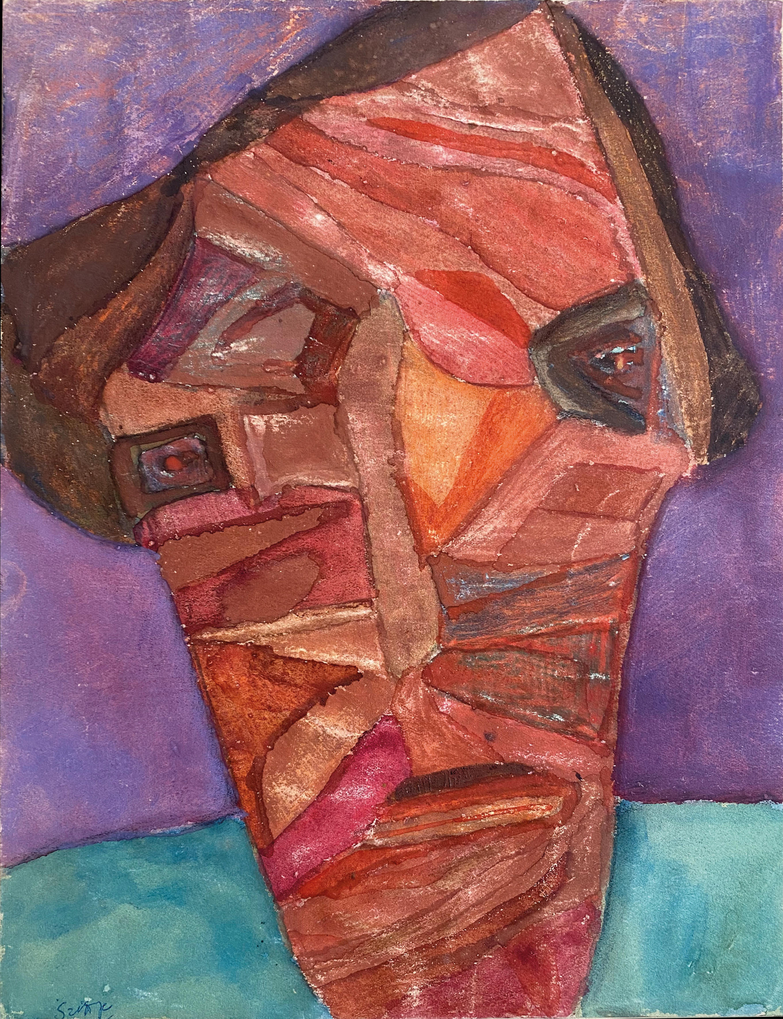 Szittya Emil: Blaise Cendrars portréja, gouache, papír, a Galerie Laurentin jóvoltából