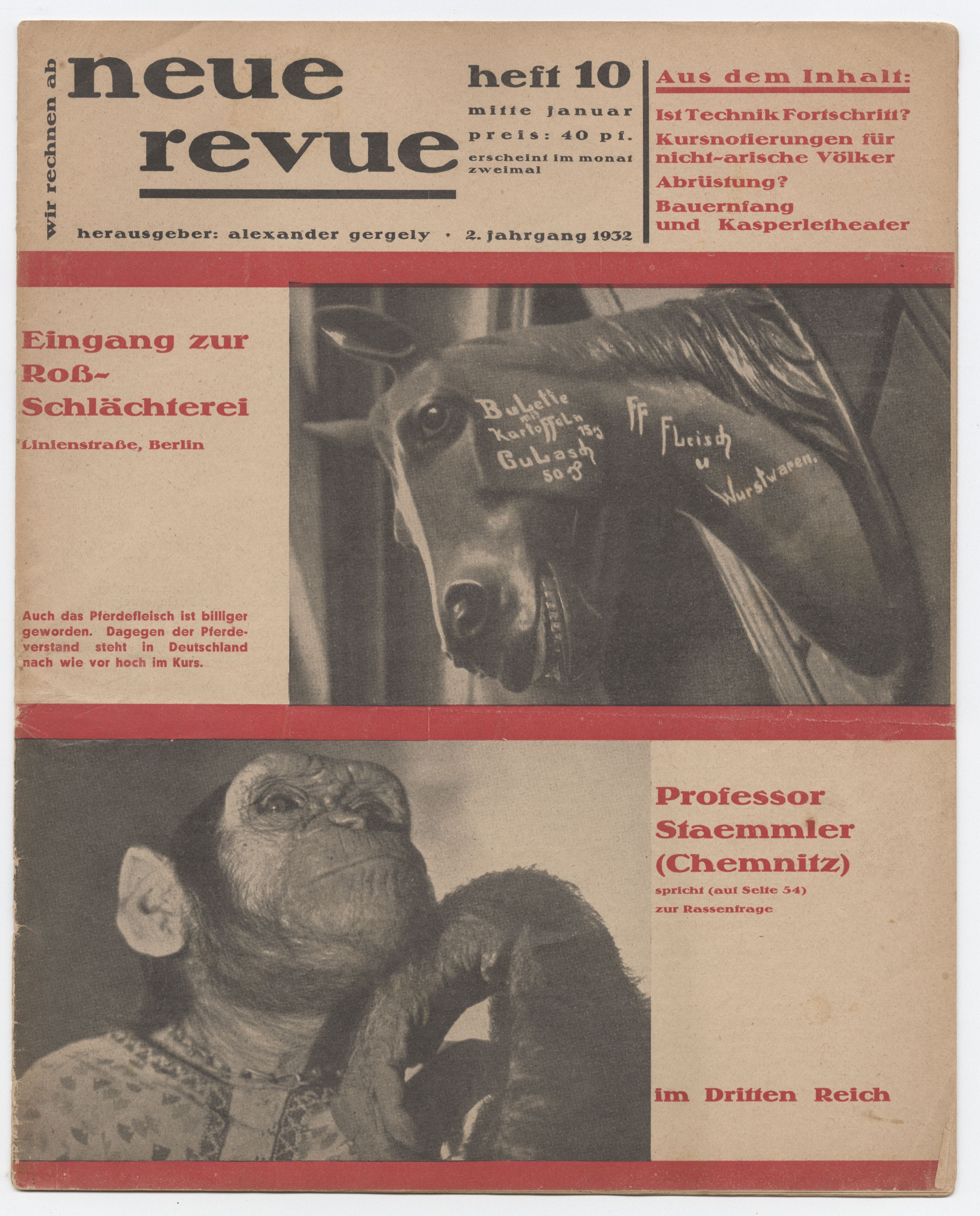 Neue Revue, 10. szám, 1932. január (Kassák Múzeum)