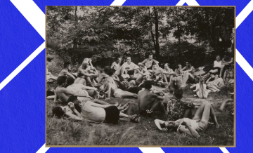 Kassák Lajos előadást tart a Munka-körnek, Göd, 1930-30, lengyel Lajos felvétele, PIM-Kassák Múzeum gyűjteménye