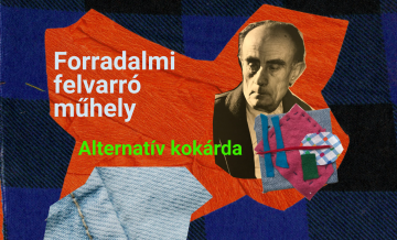 Forradalmi felvarró banner