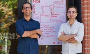 Dobó Gábor és Szeredi Merse Pál a Kassák Múzeum munkatársai Fotó: Regős Benedek és Benedek Gábor