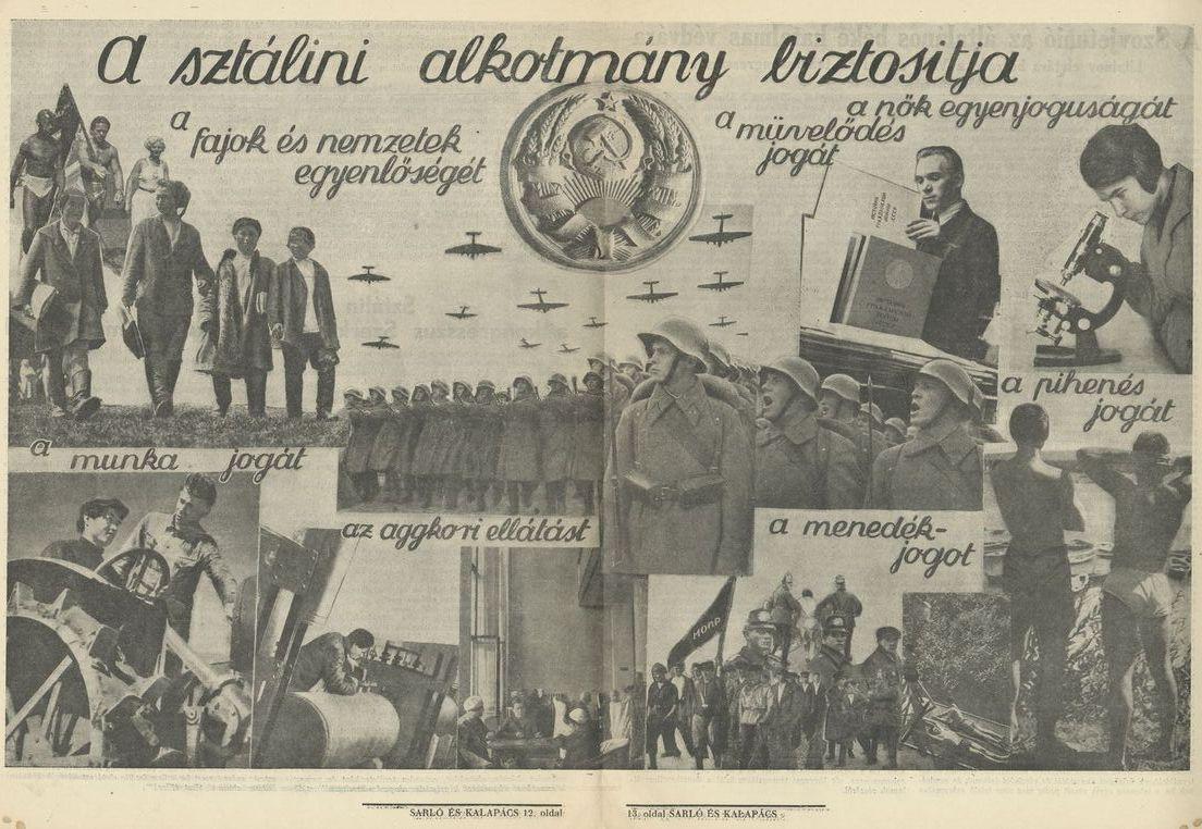 7.	Propagandamontázs, Sarló és Kalapács, 8. évf. 24. szám, 1936. december 15., Petőfi Irodalmi Múzeum