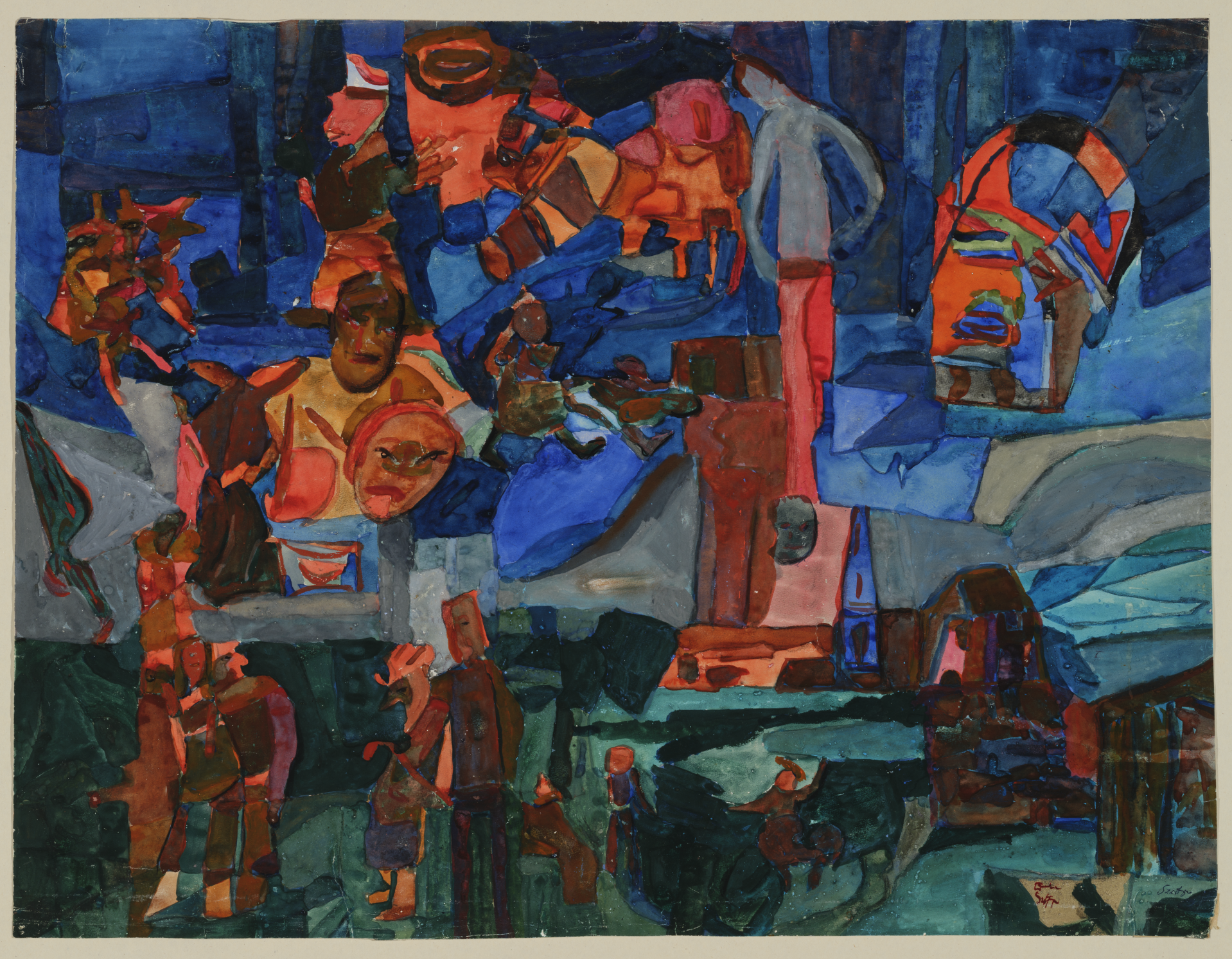 Emil Szittya: Faces, undated, Fonds Szittya 