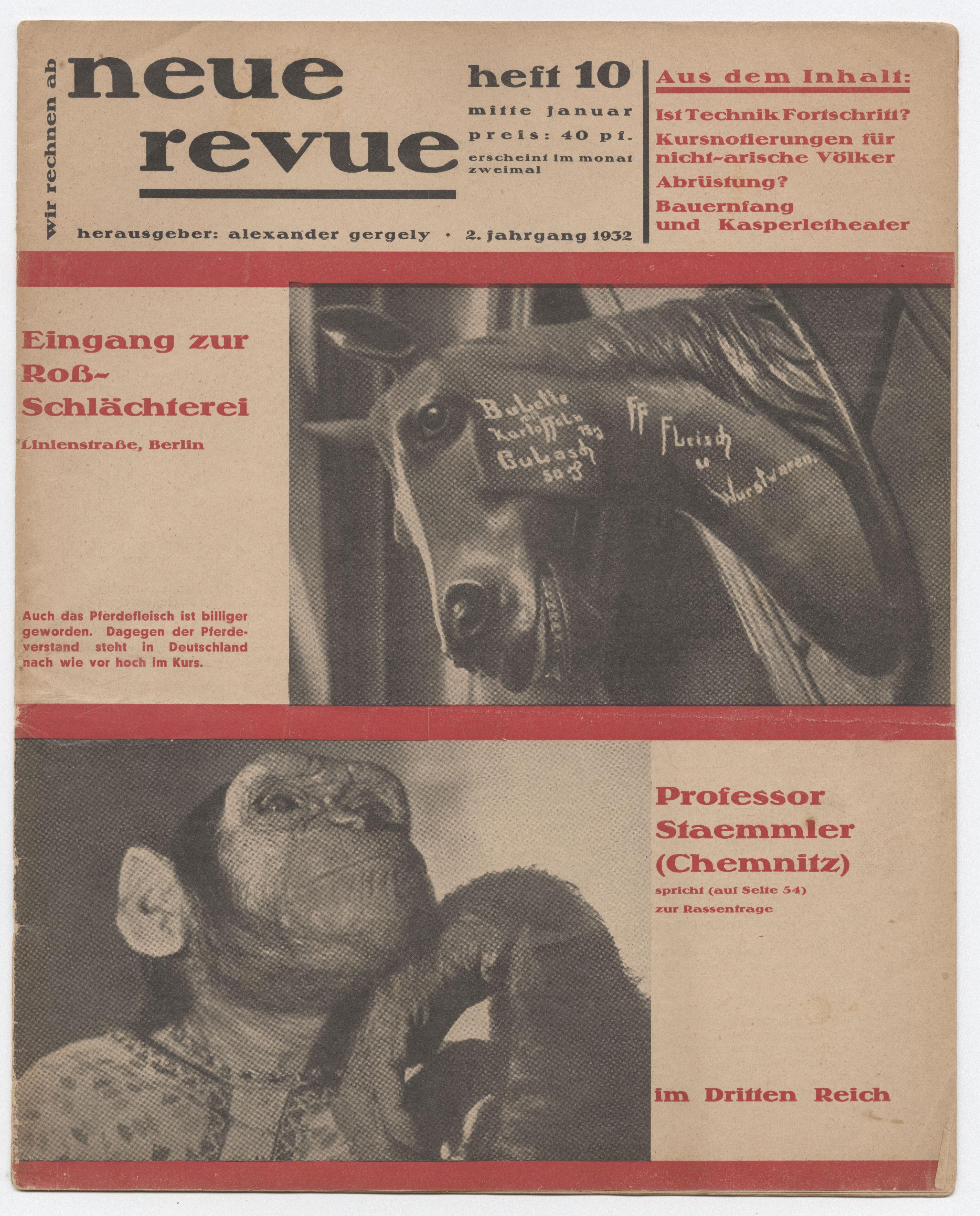 Neue Revue, 10. szám, 1932. január (Kassák Múzeum)