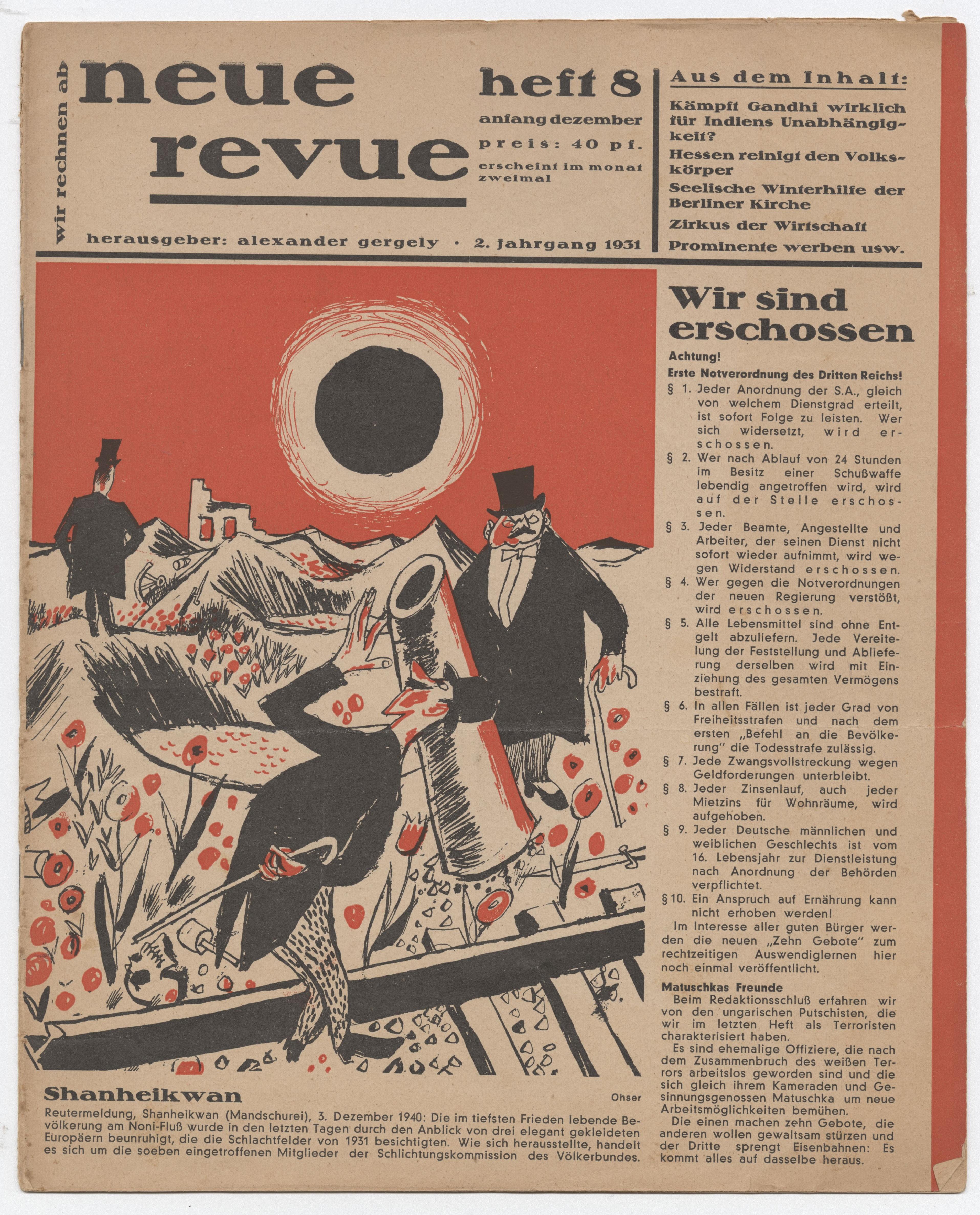 Neue Revue, 8. szám, 1931. december (Kassák Múzeum)