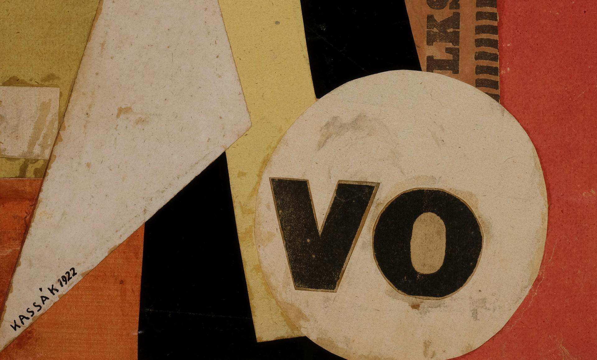 Kassák "VO" kollázs részlet